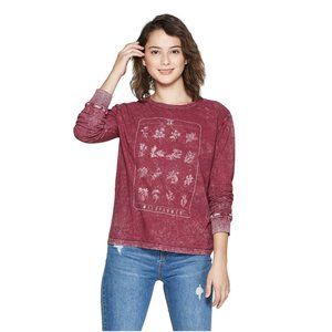 NWOT Fifth Sun Vintage Wildflower Overdyed & Washed Out Long Sleeve Tee